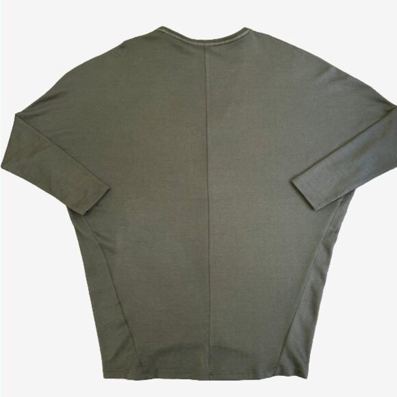 NWT White House Black Market Olive Green Oversized Dolman V Neck Sweater XS - Picture 8 of 10